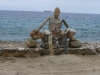 Coral stone sculpture