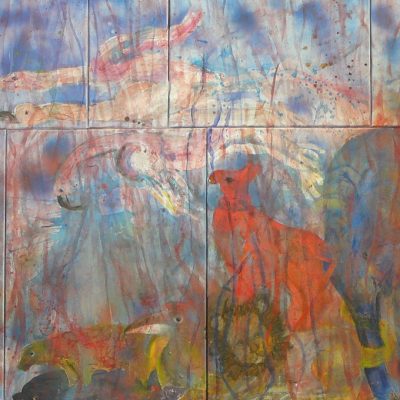 Painting by Brigitte Wawoe.