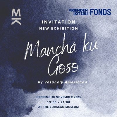 Invite for solo by Curaçao artist Vesuhely Americaan.